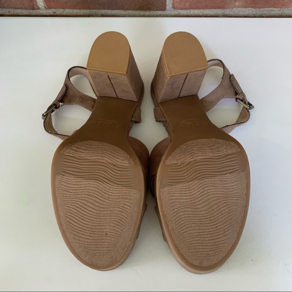 Soul Naturalizer Aries Brown Open Toe Block Heel Platform Sandals US size 9.5 M - Picture 7 of 9